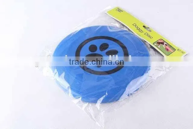 TPR pet toy plastic frisbee with footprint pattern /hot sale dog toy