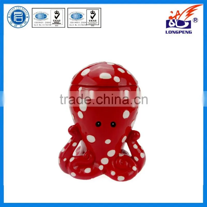 Ceramic Ocean Series Octopus Cookie Jar/Candy Jar/Canister