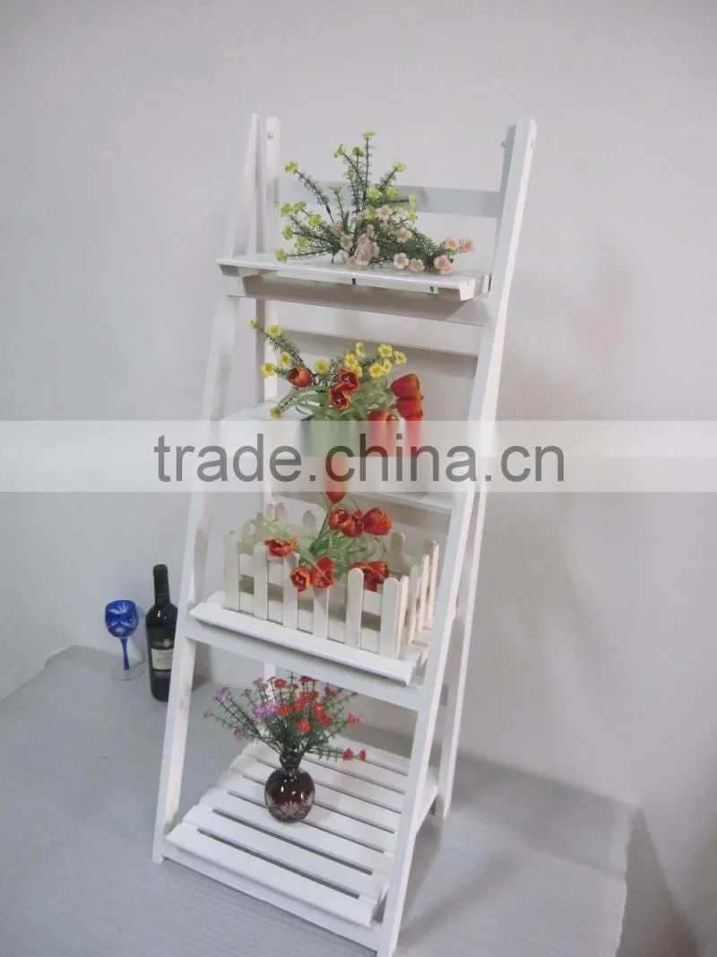 Solid Wooden Fold Flower Shelf