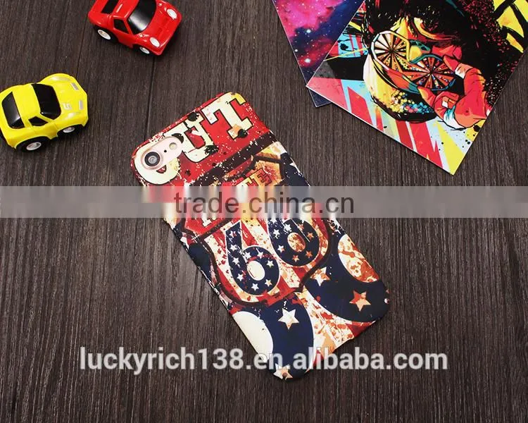 2017 new customized Traveling brushed luminous PC phone case for iPhone 6G/6P/7G/7P