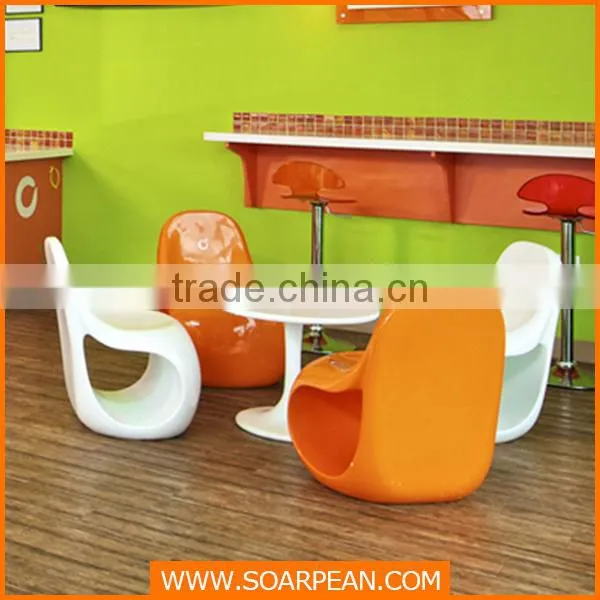 Modern Chair Fiberglass Triangle Stool Chair