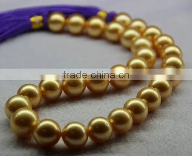 wholesale AAA 13-14mm golden color south sea pearl strands