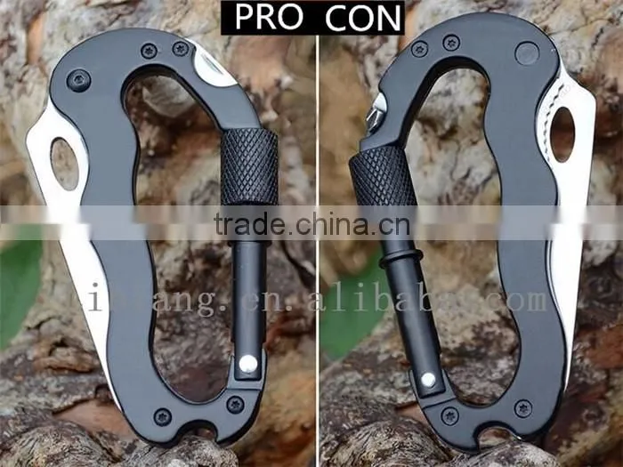 Special Birthday Gifts Multifunction Carabiner Knife Keychain