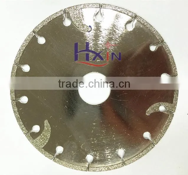 Electroplated diamond saw blades for wood cutting /Electroplated Diamond cutting blade with U slots