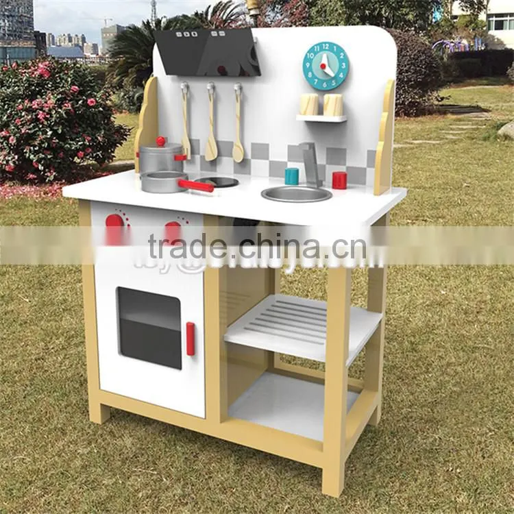 New style kids pretend play wooden toy play kitchen W10C293