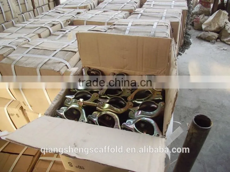 Scaffolding pole double coupler fixed/swivel coupler for sale