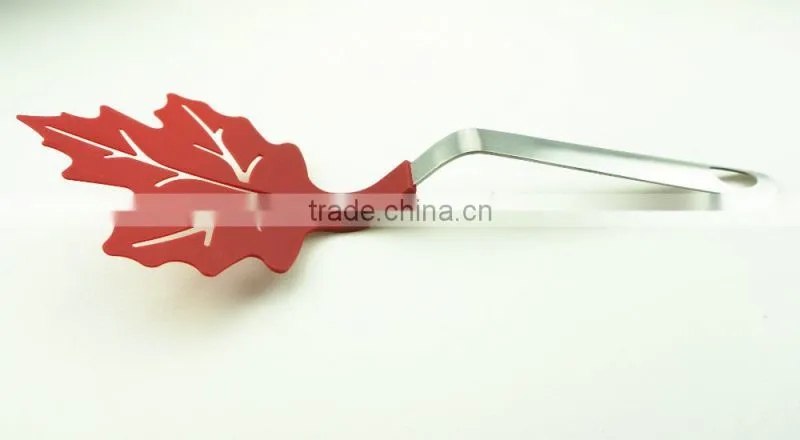 33062 Stainless steel handle maple leaf Kitchen nylon shovel spatula turner, cake, egg turner spatula shovel