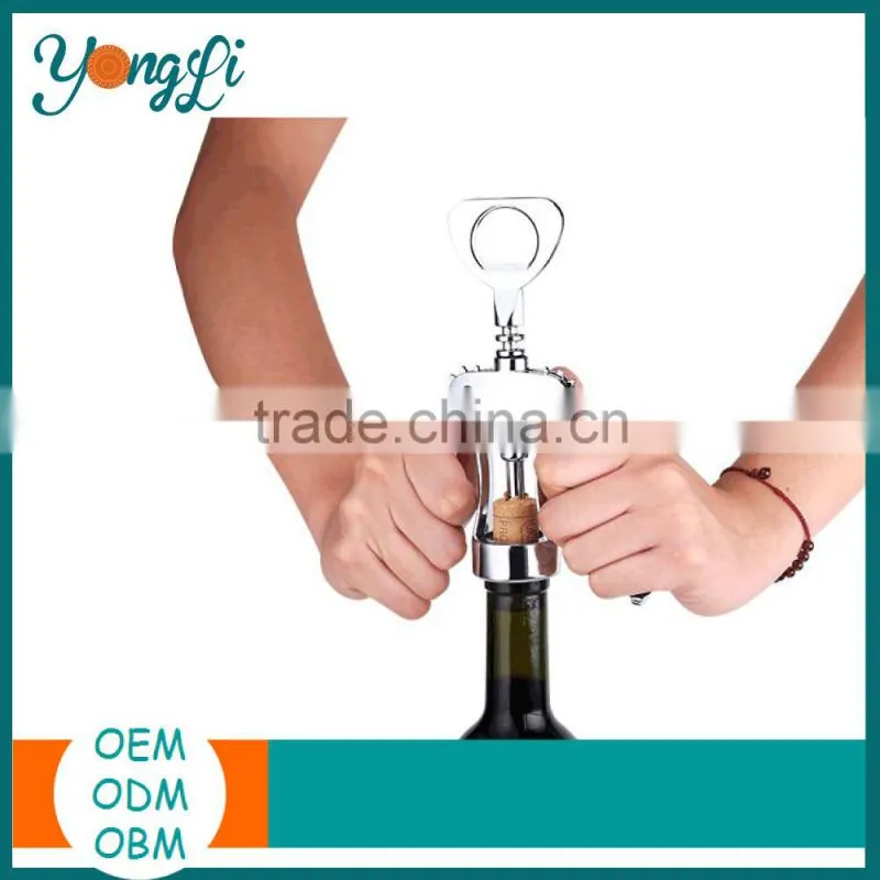 Bar Wine Accessories Wing Corkscrew Opener- Stainless Steel Beer Wine Bottle Opener
