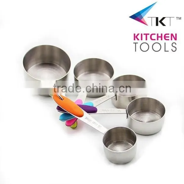 Stainlsee Steel Measuring Cup And Spoon Set With Soft TPR Handle Measuring Tool