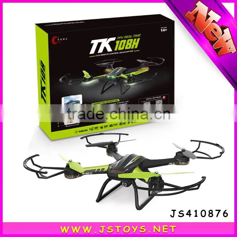 Flight plan APP control HD wifi real-time transmission aerial rc drone quadcopter with LED
