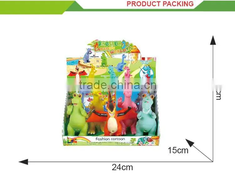 Hot selling kids educational set soft rubber dinosaur king games