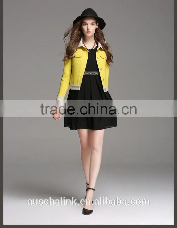 italy style girls long sleeve single breasted short jacket competitive price