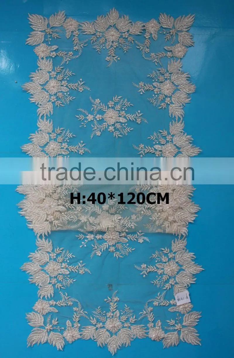 African wedding embroidered on tulle beaded table cloth wholesale