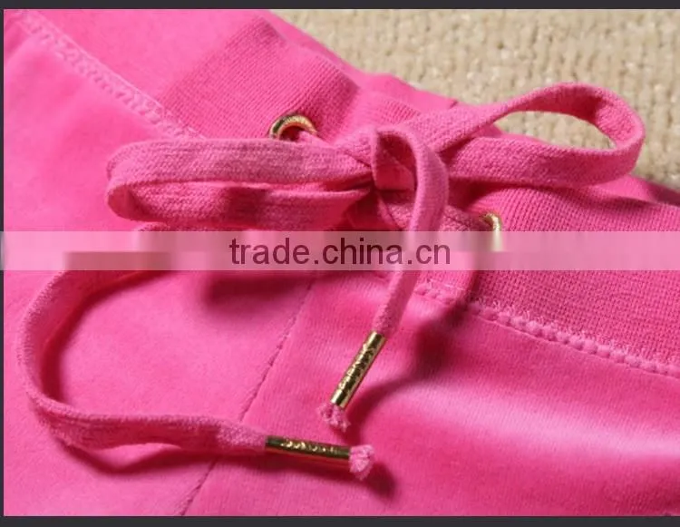 women velvet suit velour track suit lady hoody sweater OEM china