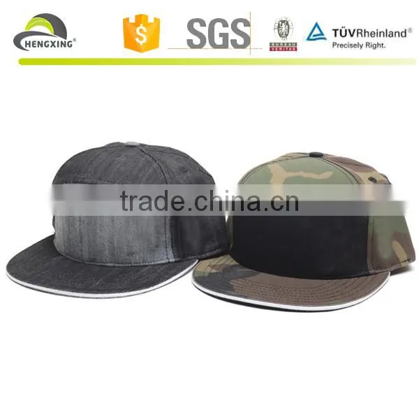 2015 fashion custom 6 panel snapback hats with embossed leather label