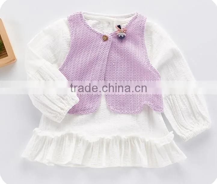 Wholesale children's boutique clothing unique birthday long sleeve kids wear stripe children girl baby clothes 1 set