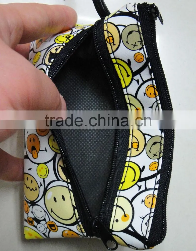 Fashion hot popular pvc leather gift face cheap purse