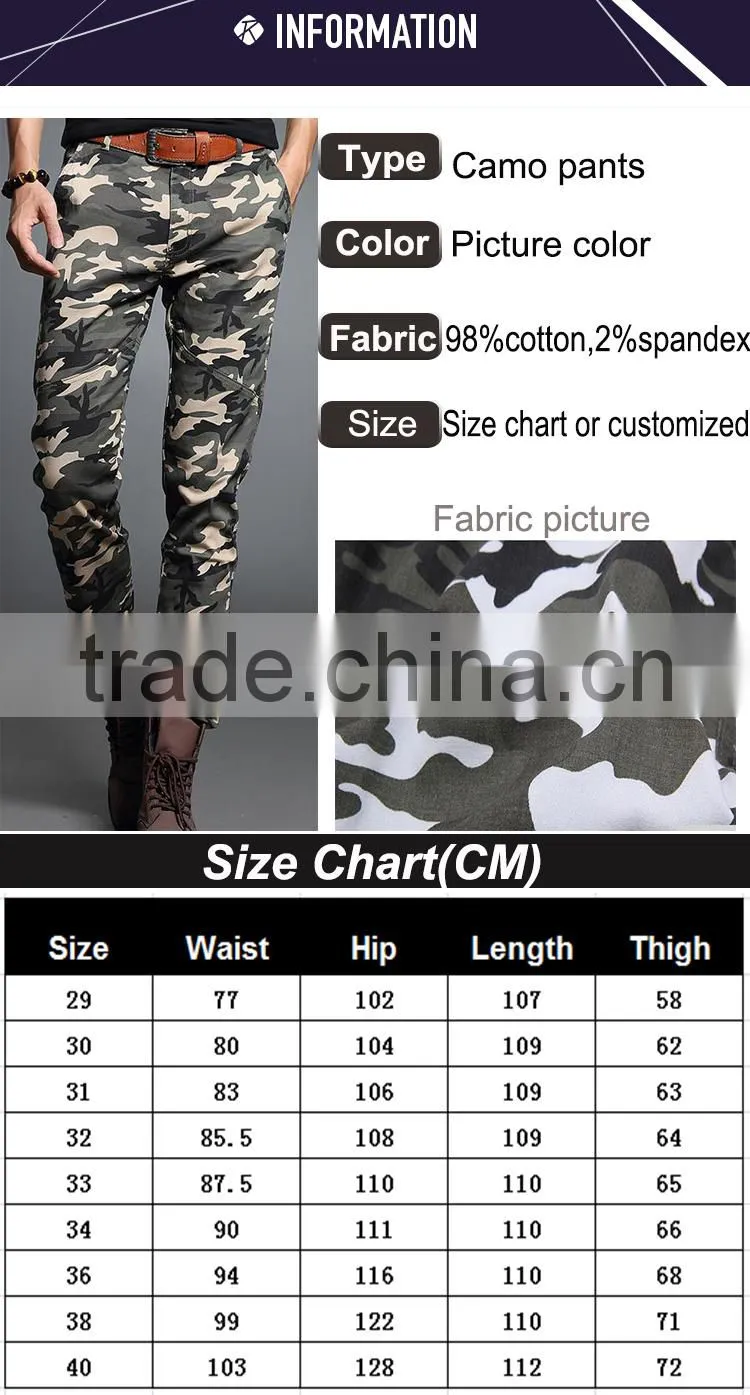 Hot sale custom mens track jogger military cargo pants cheap casual skinny army trousers
