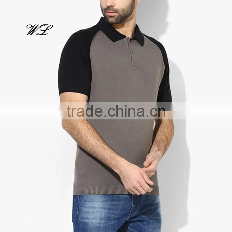 Knitted Latest Man Fitted Polo T-shirt Raglan Golf Shirts Sleeve Custom T-shirts