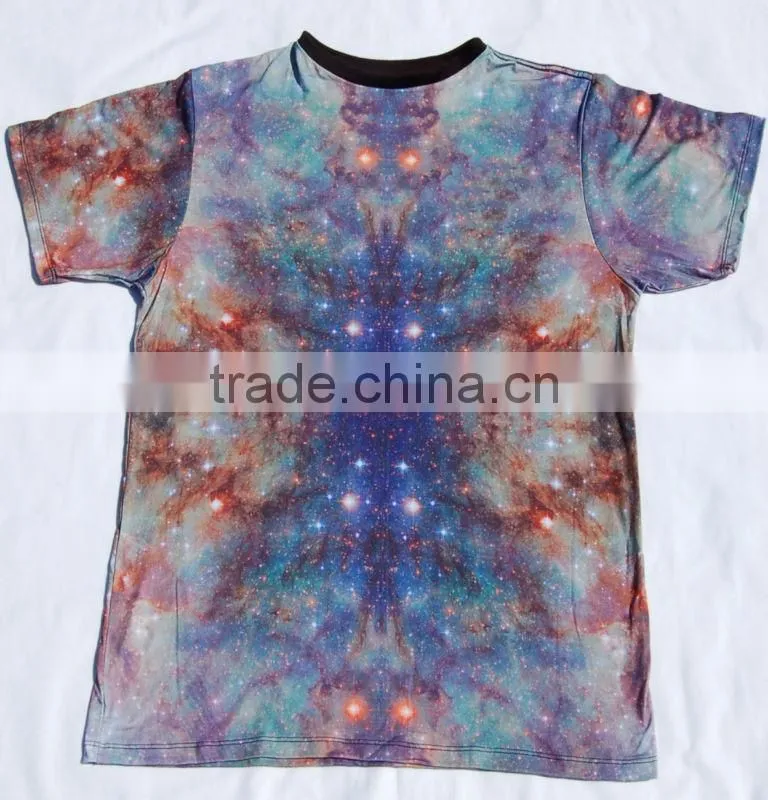 galaxy sublimation t-shirt, cheap fashion sublimation tee