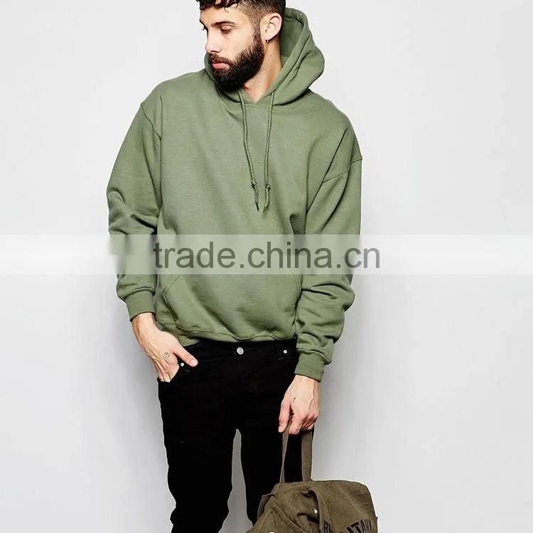 Customized light green mens causual hoodies