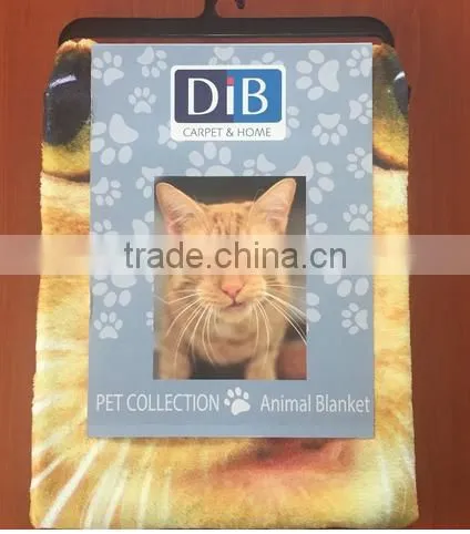3D Photo Custom Fleece Throw Blanket Printed For Puppy Animal Dogs