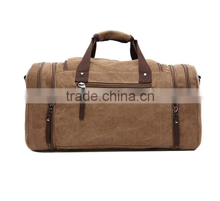 Unisex big Capacity canvas travel bag custom luggage duffle bag