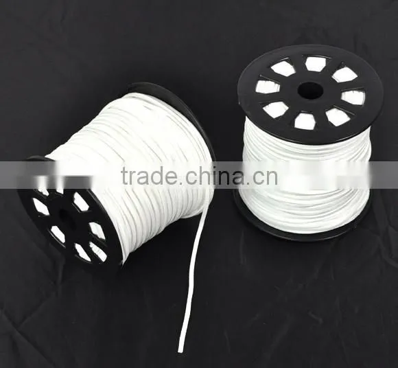 China Wholesale 2.5mm Wide White Velvet Cord for Necklace