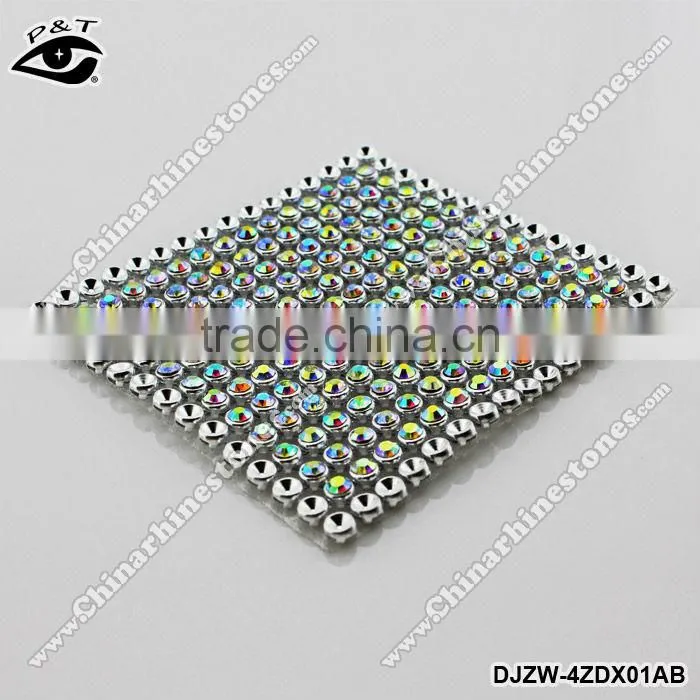 3MM Hot fix rhinestone mesh iron on crystal transfer for clothing