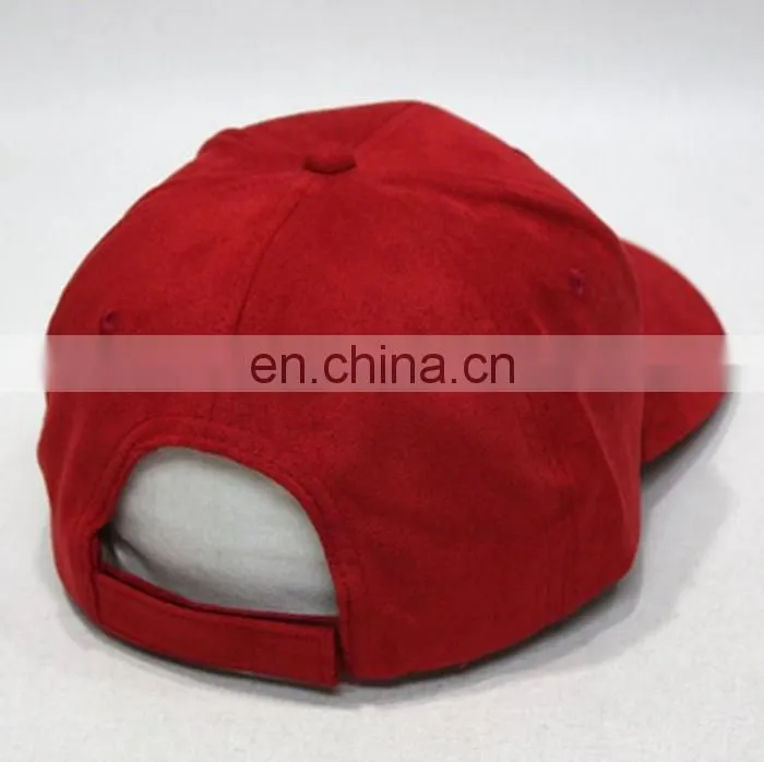 Custom Softextile Suede Plain Baseball Cap 6 Panel 2016 Hot Sell