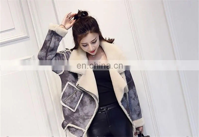 2016 Whoesale Cheap Real Fur Women Lambskin Green Leather Jacket