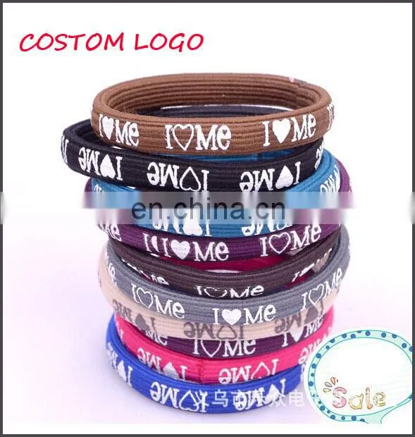 factory cotom logo/slogan fashion nylon elastic hair band