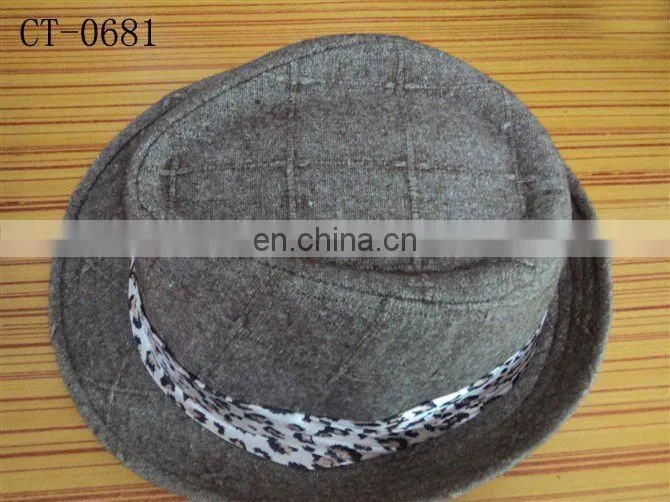 billycock fedora hat with silk band