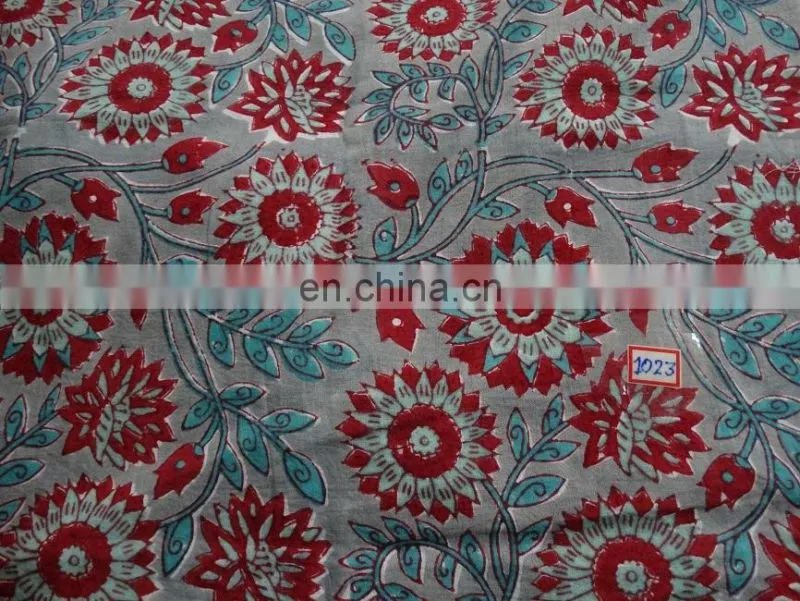 Vhb 06 Beautiful Leaf pattern Blue Cotton Indigo Dabu Hand Block Cotton fabric Manufacturer from Jaipur