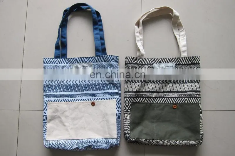 2017 Fashion cotton Canvas Tote Shopping bag
