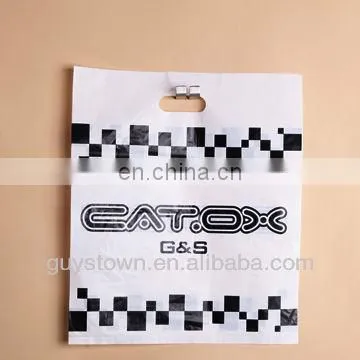 custom printed Fashion die cut promotion plastic shopping bag