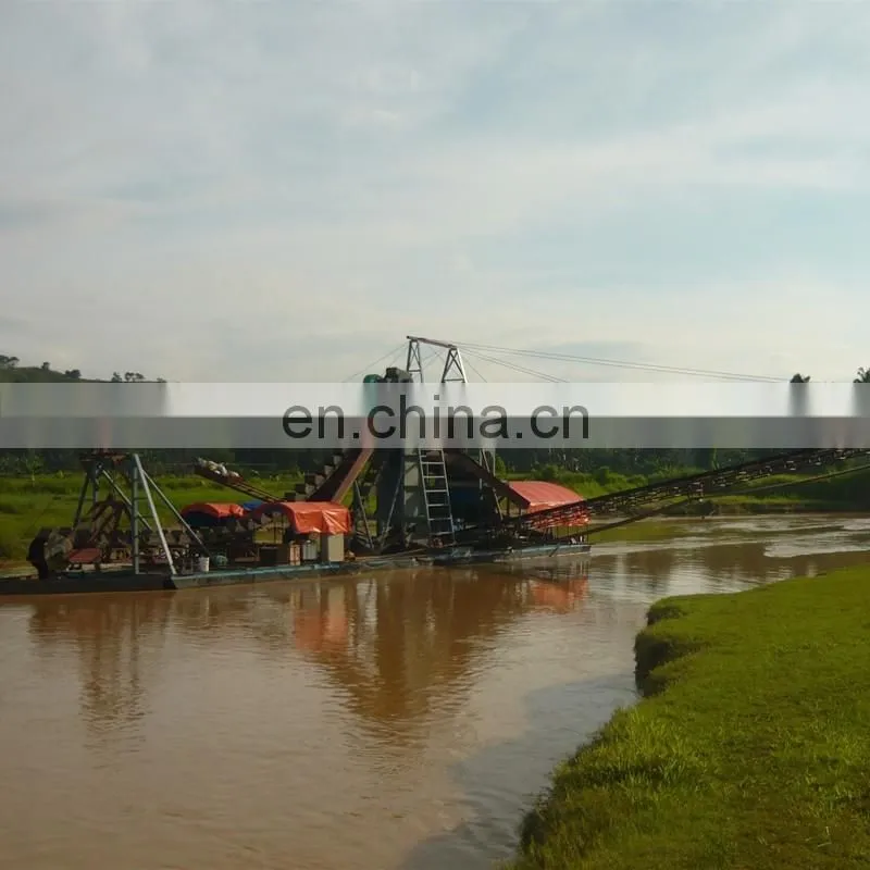 Gold dredger/gold mining machine/bucket chain gold dredge for sale