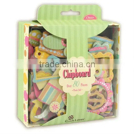 DIY Craft Gift Box Set Chipboard Shapes & Tags Chipboard Scrapbook Decor