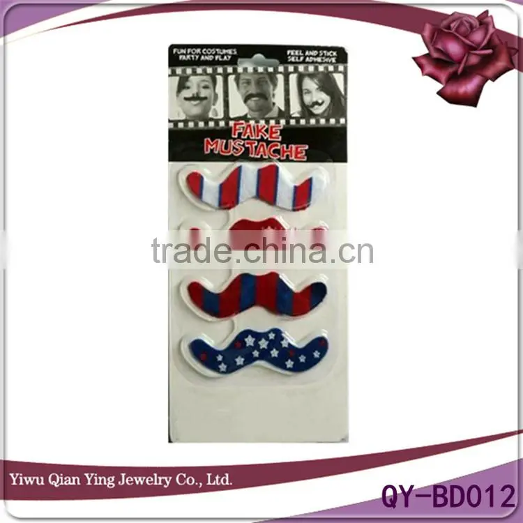 holiday mixed flag color funny items toy artificial mustaches