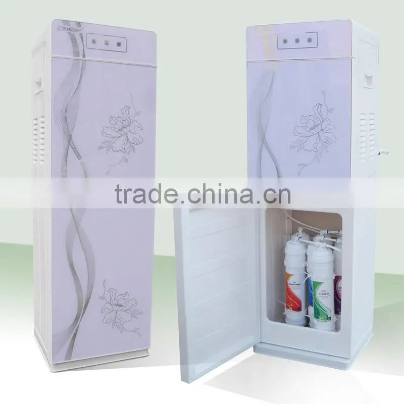 red electronic cooling water dispenser, with 7 stage filter water purifier
