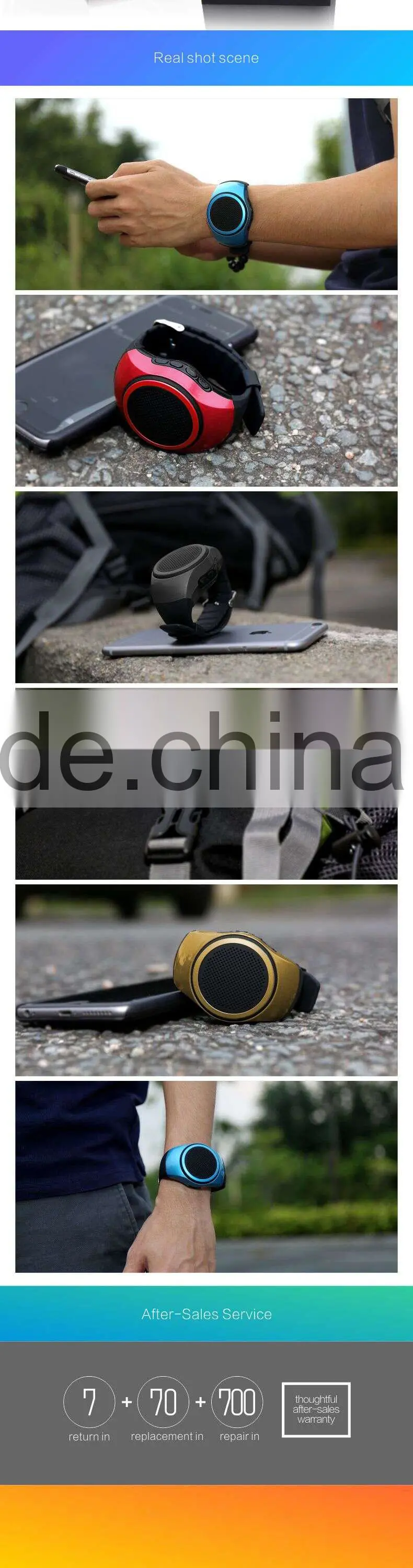 2015 new general hot sell bluetooth speaker smart sport music watch