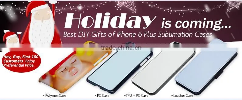 Sublimation Blank 2D case for I phone 6 Plus, square camera hole