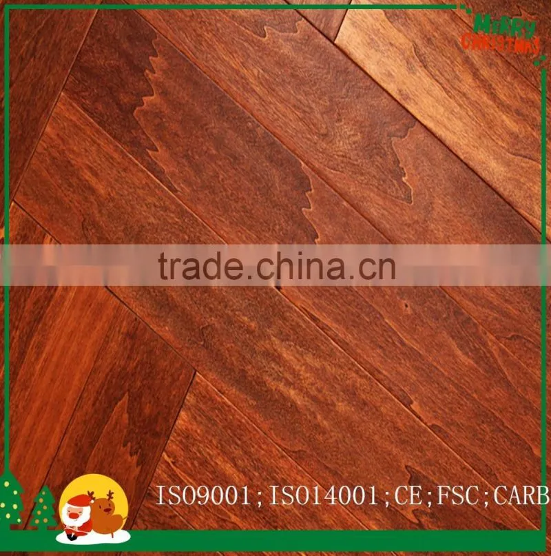Durable Handscraped Multilayer Poplar Engineered wood Flooring