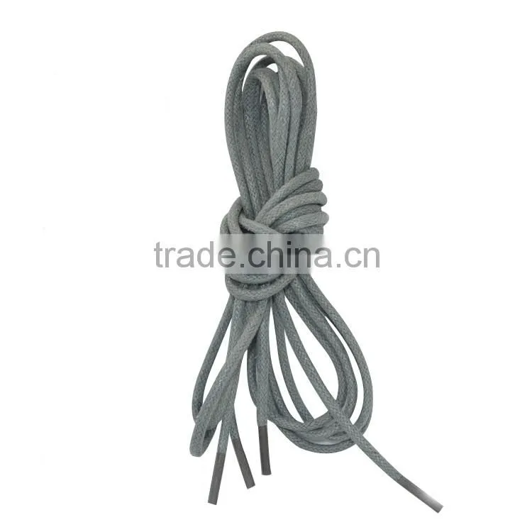 Round waxed shoelace for leather shoes