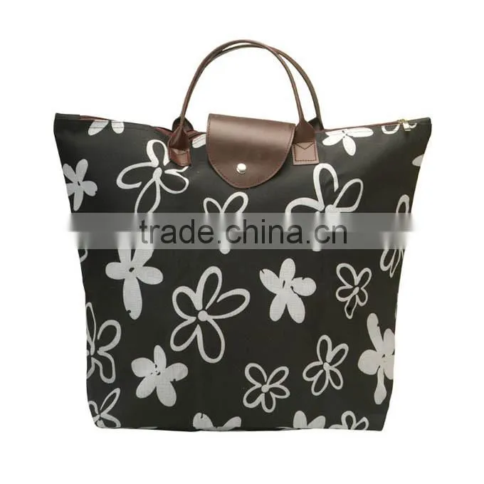 vegetable folding shopping trolley bag with logo