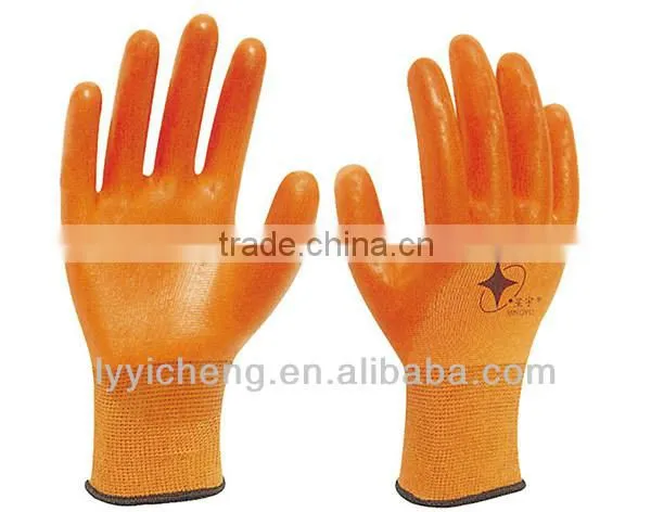 13 gauge nylon pvc coated safety work glove