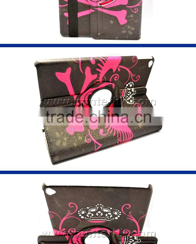 Skull Rotating Function Tablet Case For iPad Air 2