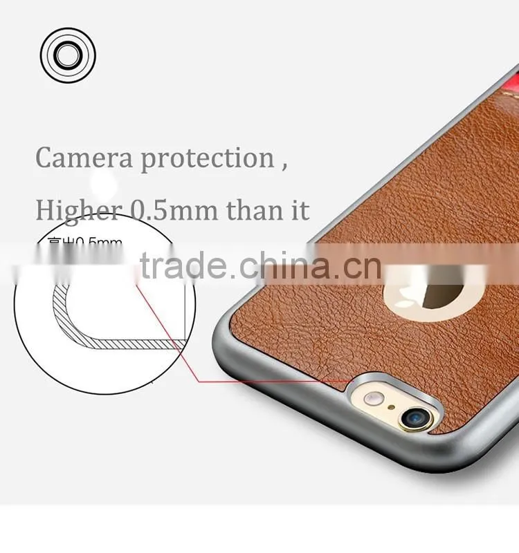 High quality super slim leather back cover for iphone 6s with high perfermance