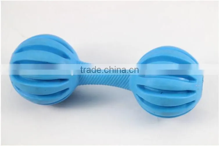 Pet supplies factory thermoplastic rubber dumbbells dog chew toys