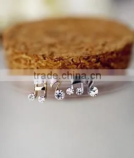 Music earrings music note post earring rhinestone music earrings